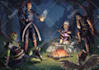 draw your dnd rpg character or party illustration art