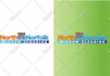 design house, pressure washing and window cleaning service logo