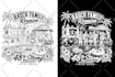 create vintage logo with hand drawn illustration