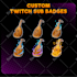 create express custom twitch sub badges, twitch emotes