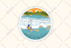 create a travel logo with vintage style