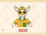 design hand drawn cartoon mascot logo in vintage style