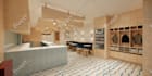 render 3d interior restaurant, coffee shop