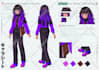 draw custom character sheet, reference sheet design in anime style for oc detail