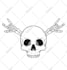 make hand drawn vintage skull or grim reaper t shirt design