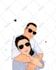 draw you simple portrait, couple or family portrait in my style