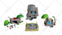 create 3d low poly objects in my style using blender
