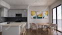 do realistic 3d interior design for bedroom, kitchen, living, and bathroom