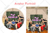 draw an avatar cartoon portrait from your photo