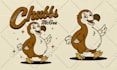 design retro vintage mascot cartoon character illustration shirt design logo