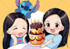 draw cute and kawaii chibi couple for you