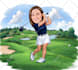 draw a premium golf caricature, any sports caricature
