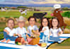 draw corporate office, group, team, family, cartoon