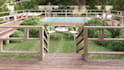 do landscape design with front yard, backyard design, pool, deck, garden design