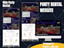 build party rental website, event rental website, photo boot website,