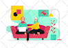 create modern flat design illustration