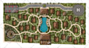 render architectural site plan, 2d landscape and master plan