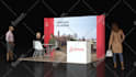 design trade show booth with premium graphics