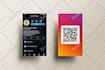 design a premium clickable digital business card with qr code
