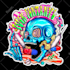 create trippy psychedelic design for sticker merch t shirt