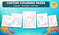 create coloring book pages and book cover for amazon KDP