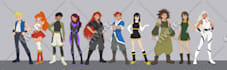 design anime style character sheets and original characters