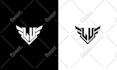 design simple monogram logo for esports, twitch, gaming