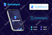 design tech startup, crypto, cyber security, saas and technology logo