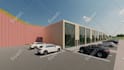 design, 3d render, house exterior, commercial building, architectural rendering,