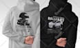 hoodie design with custom design and varsity jacket plus 3d mockup