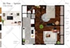 design a functional interior for a studio or small apartment