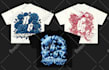 design edgy anime streetwear and vintage t shirt design
