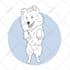 draw dog behavior in line art illustration