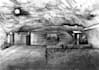 do architectural hand drawing in black and white