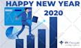design new year card, holiday post, banner, flyer and logo