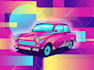 create awesome car vector illustration for poster design