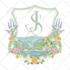 create watercolor crest for your wedding