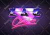 do synthwave 3d 80s logo in gold and metallic chrome effects