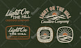 do vintage logo design with hand drawn illustration