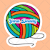 design retro typography sticker png for vintage, groovy, boho, 70s art