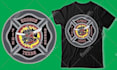 do premium quality firefighter logo hoodie and tshirt design