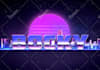 create unique 80s retro logo designs with neon style effects