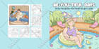 create cute line art drawing for bold and easy coloring book pages