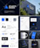 design a minimalist business logo with branding kit, brand identity guidelines