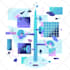 create a high end, premium illustration, for tech brand, startup or family