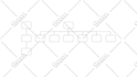 create process map, organizational chart infographics in ppt