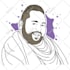 draw minimalist flat line art portrait illustration