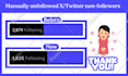 manually unfollow instagram followings
