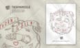 draw a retro badge logo in classic hand drawn vintage style with brand identity