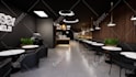 do restaurant interior design, cafe, coffee shop and 3d rendering